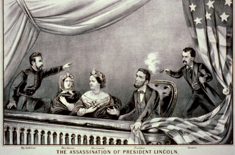 Currier and Ives, The Assassination of Lincoln at Ford's Theater, April 14, 1865. (Photo Source: Library of Congress)