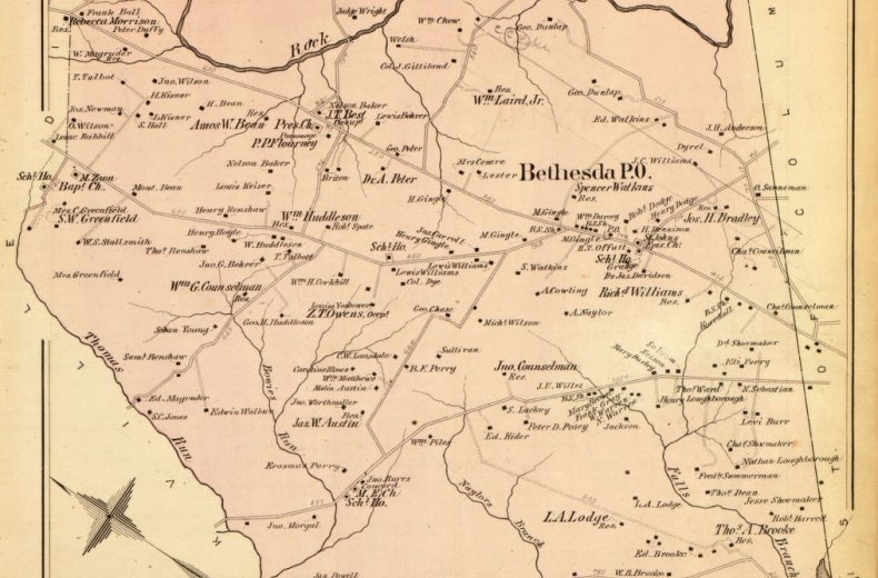 Map of Bethesda 1879