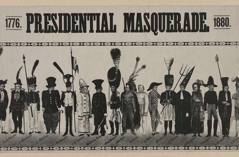 Some of the outfits worn at the Presidential Masquerade of 1880. 