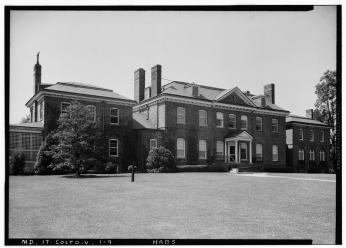 View of Belair Mansion in Bowie, Maryland