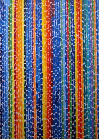 Alma Thomas's 1968 painting "Wind, Sunshine, and Flowers." (Source: Flickr User Neil R. Used via Creative Commons Attribution-NonCommercial 2.0 Generic license).