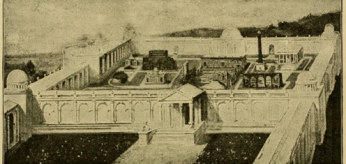 A model of the Roman Court showing its contents, including a house from Pompeii, Trajan's Column, and the Porta Maggiore