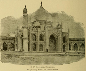 A replica of the Taj Mahal planned to go in the Indian Court of the GAlleries
