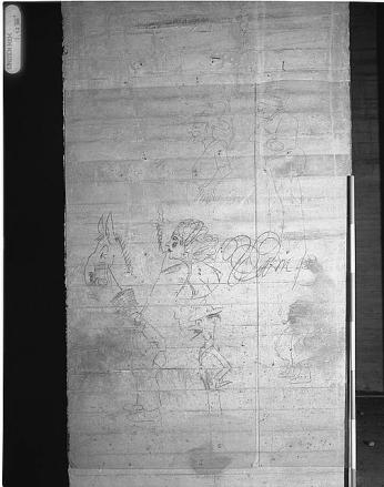 Lincoln Memorial. Graffiti on interior structural columns from the original construction crew