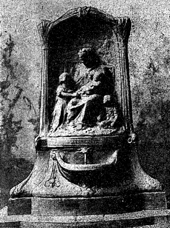 A newspaper photo of the bas relief mammy monument suggested by George Zolnay. Source: ProQuest Historical Black Newspapers