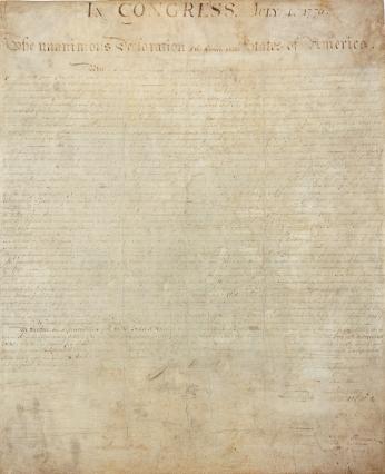 Declaration of Independence (Source: National Archives)