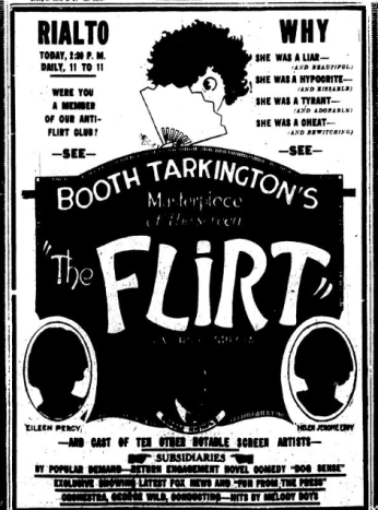 Ad for the movie "The Flirt"