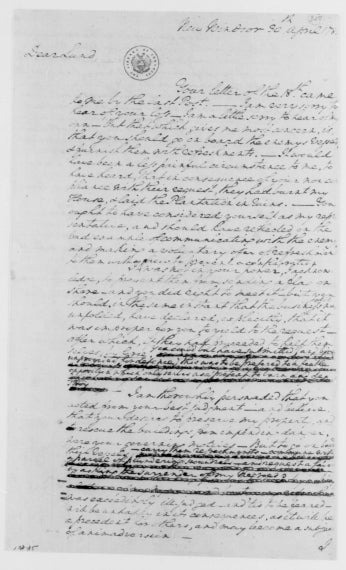 A handwritten letter from George to Lund Washington