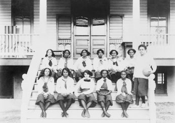 The National Training School student basketball players