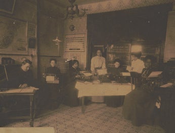 National Training School for Women, typewriting class