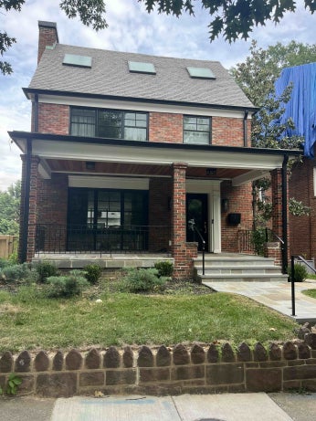 Brick house with porch