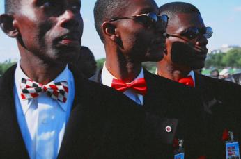 Three members of the Nation of Islam at the March