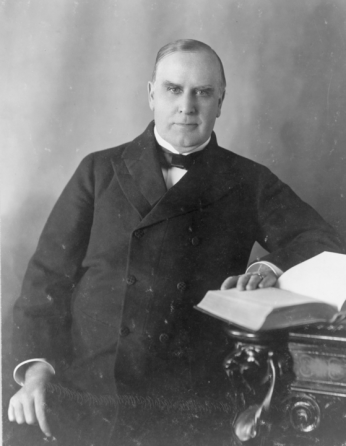 William McKinley. (Source: Wikimedia Commons by Barnett McPhee Clinedinst)