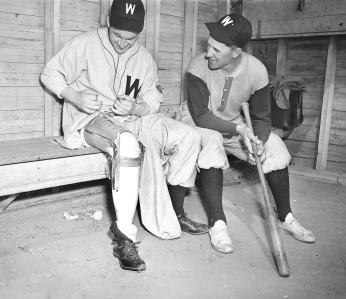 Bert Shepard (left) and Washington Senators manager Ossie Bluege. (AP Photo) Bert Shepard (left) and Washington Senators manager Ossie Bluege. (AP Photo)