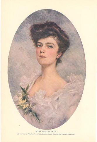 President Theodore Roosevelt's daughter, Alice, was married at the White House just after Valentine's Day in 1906 and gave birth to a daughter on Valentine's Day in 1925. The family's coincidental and sometimes complicated relationship with the holiday did not stop there. (Photo source: Wikipedia)