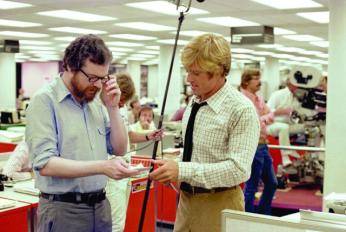 Behind the scenes during the filming of All The President's Men
