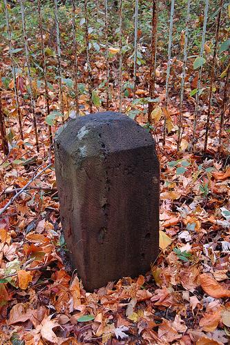 Original boundary stone at the intersection of Southern Ave. and Eastern Ave. along the D.C. - Prince Georges County line. (Source: Flickr user MDMarkUS66)