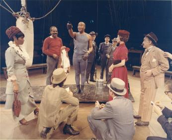 The cast of The Great White Hope at Arena, 1967 (Credit: Arena Stage Records, C0017, Special Collections Research Center, George Mason University Libraries.)