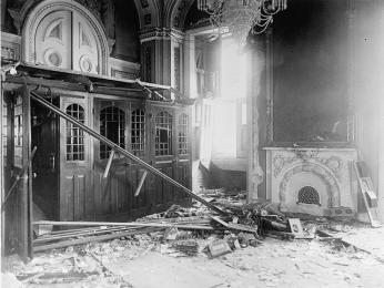 When a bomb exploded in the U.S. Capitol on July 2, 1915, it caused major damage to the Senate reception room and set off a crazy chain of events. (Photo source: Library of Congress)