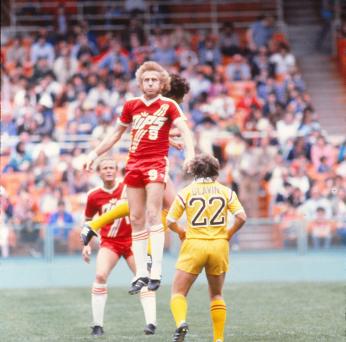 The Washington Diplomats sported bright red uniforms emblazoned with the abbreviated team name, "Dips." (Source: nasljerseys.com)