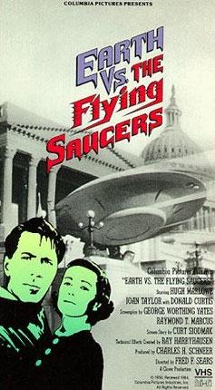 Cover for VHS release of Earth vs. The Flying Saucers (Photo source: IMDb)