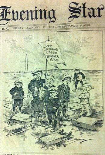 Cartoon from Washington Evening Star, January 17, 1917. (Source: Washingtoniana, D.C. Public Library)