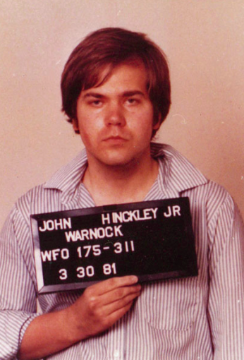 Would-be Presidential Assassin John Hinckley, Jr., in a mugshot taken after his arrest. (Photo credit: FBI)