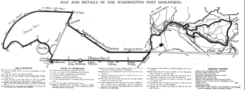 Map of the 1909 Marathon course Map of the 1909 Marathon course
