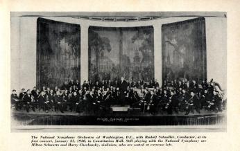 The National Symphony at their inaugural concert on January 31, 1930 (Photo Source: Used with Permission from the NSDAR Archives)