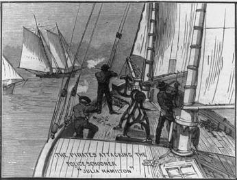 An Oyster War battle in 1884