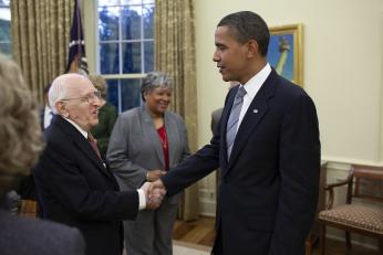 Frank Kameny with President Barack Obama