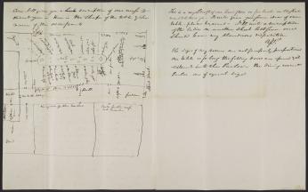 Illustrated letter, Amasa J. Parker to Harriet Parker describing the boardinghouse where he and two future presidents resided, 31 December. 31 December, 1837. Manuscript/Mixed Material. <a href=