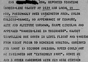 Imagine what Hollywood filmmakers would've come up with if they had gotten their hands on Project Blue Book reports like this one back in the 1950s. (Photo source: Project Blue Book)