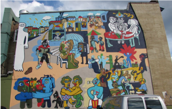 "Un Pueblo Sin Murales Es Un Pueblo Desmuralizado" in 2014, after being restored the second time. (Source: Hola Cultura) "Un Pueblo Sin Murales Es Un Pueblo Desmuralizado" in 2014, after being restored the second time. (Source: Hola Cultura)