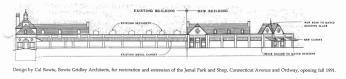 A sketch for the Park and Shop expansion in 1991. (credit: Cleveland Park Historical Society)