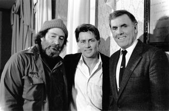 Homeless Advocate Mitch Snyder, Actor Martin Sheen, Boston Mayor Raymond L. Flynn, January 1987 (Source: Boston Mayor's Office, via Wikipedia)