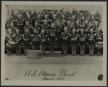 Sousa and the Marine Band in 1891, the year before Sousa left (Photo Source: Library of Congress)