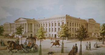 Patent Office in 1855 after it was rebuilt. (Source:  Cliff - Flickr: The Patent Office, CC BY 2.0, https://commons.wikimedia.org/w/index.php?curid=17697085)