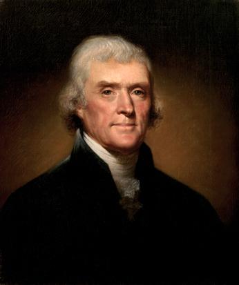 “Official Presidential Portrait of Thomas Jefferson,” 1800, Rembrandt Peale (Photo Source: Wikimedia Commons) https://commons.wikimedia.org/wiki/File:Official_Presidential_portrait_of_Thomas_Jefferson_(by_Rembrandt_Peale,_1800).jpg