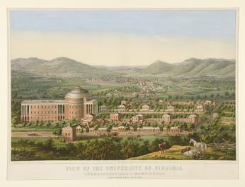 View of the University of Virginia by Edward Sachse
