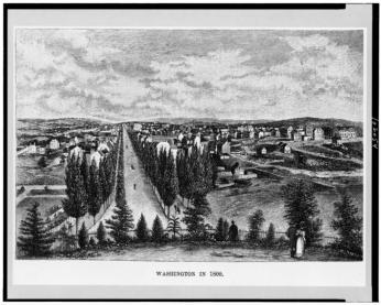 A view of Washington, D.C. in about 1800