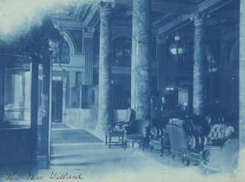 Willard Hotel lobby in 1901 (Photo source: Library of Congress)