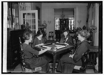 Women playing Mah Jongg in Washington, December 30, 1922. (Source: National Photo Company Collection, Library of Congress)
