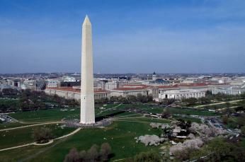 The present-day Washington Monument