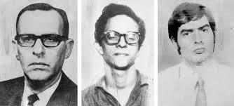 Charles Tuller (left) led his sons Bryce (center) and Jonathan (right) and one of their high school classmates on an international crime spree in 1972.