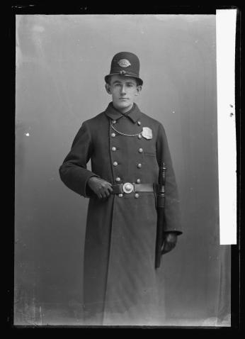 D.C. Police officer in formal uniform, circa 1886