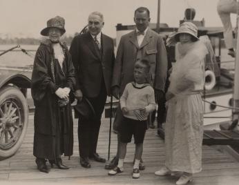 Warren Harding and First Lady Florence Harding with Ned McLean and his family in Florida