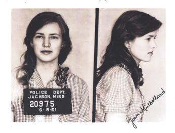 Joan Muholland mugshot after her arrest in Jackson, Mississippi in 1961. (Photo source: Joan Muholland) Joan Muholland mugshot after her arrest in Jackson, Mississippi in 1961. (Photo source: Joan Muholland)