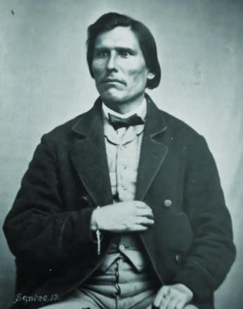 Portrait style photograph of Scarlet Crow from February 1867