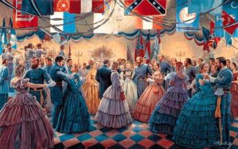A depiction of a stereotypical "Old South Ball."
